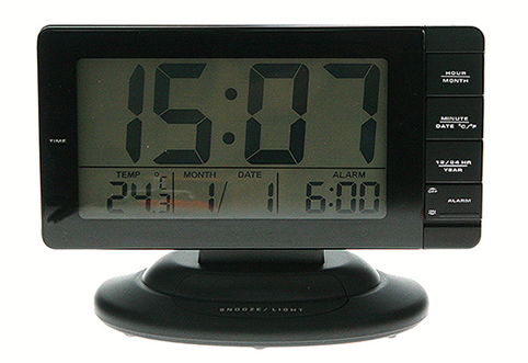 Электронная метеостанция 18*7*13см: часы, термометр, календарь, будильник 