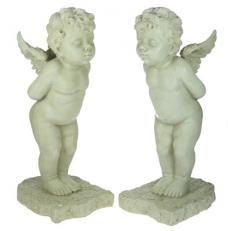 Комплект скульптур из 2-х шт. для ландшафтного дизайна Целующиеся ангелочки 50см (уп.1/2комп.)