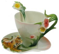 Подарочный чайный набор Тигровый цвет на 1 персону 