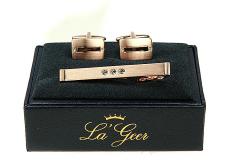 Подарочный набор LA GEER: заколка для галстука, запонки (уп.1/20/175наб.)