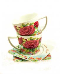 Чайный набор Чайная роза на 2 персоны 