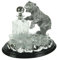Подарочный набор для крепких напитков Медведь на 6 персон 28см (уп1/1наб.)